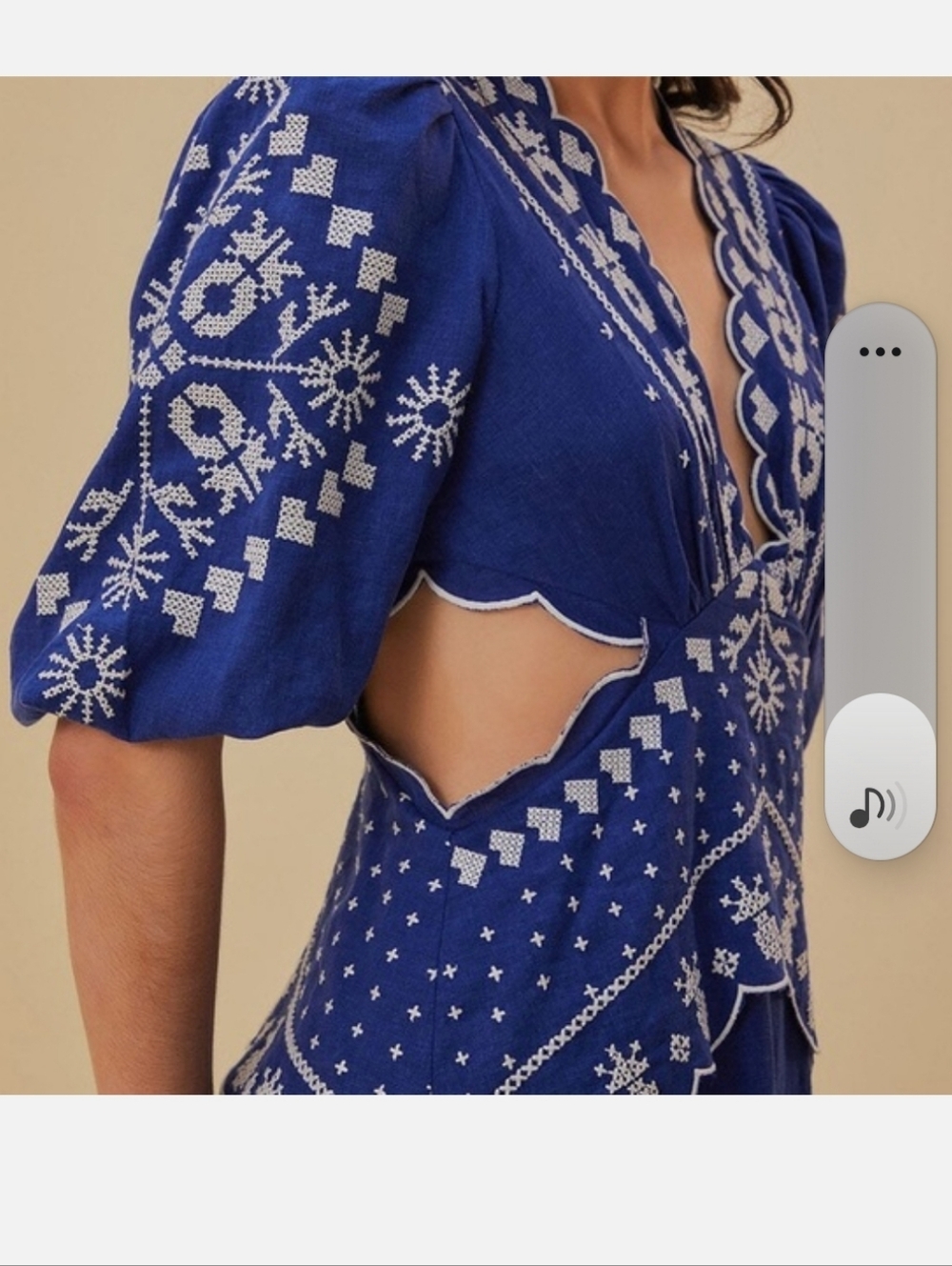Farm Rio Navy Embroidered Maxidress - Picture 4 of 6